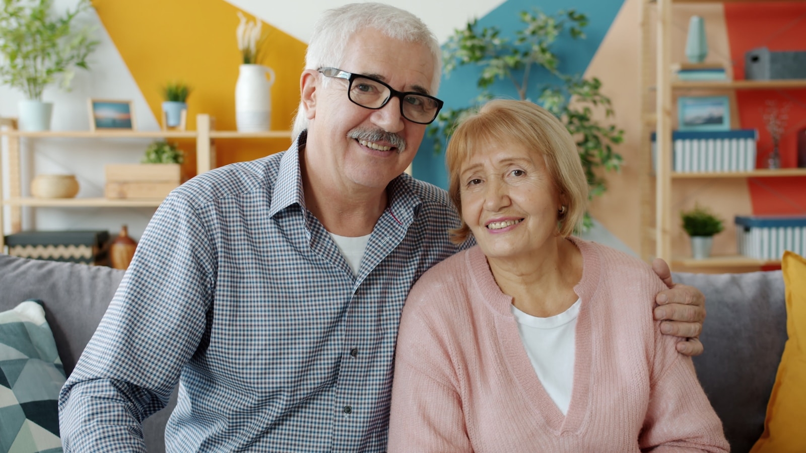 A happy senior couple together